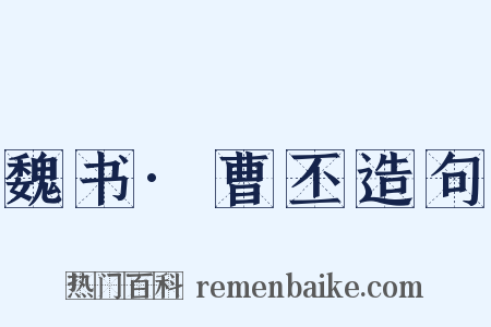 魏书·曹丕造句是什么意思的图片